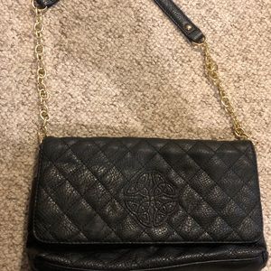 Black quilted bag
